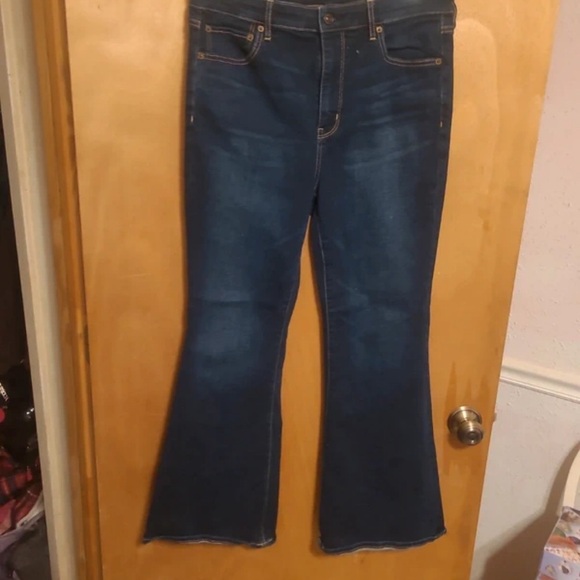 American Eagle Outfitters Dark Blue Straight Leg Jeans - Picture 1 of 5